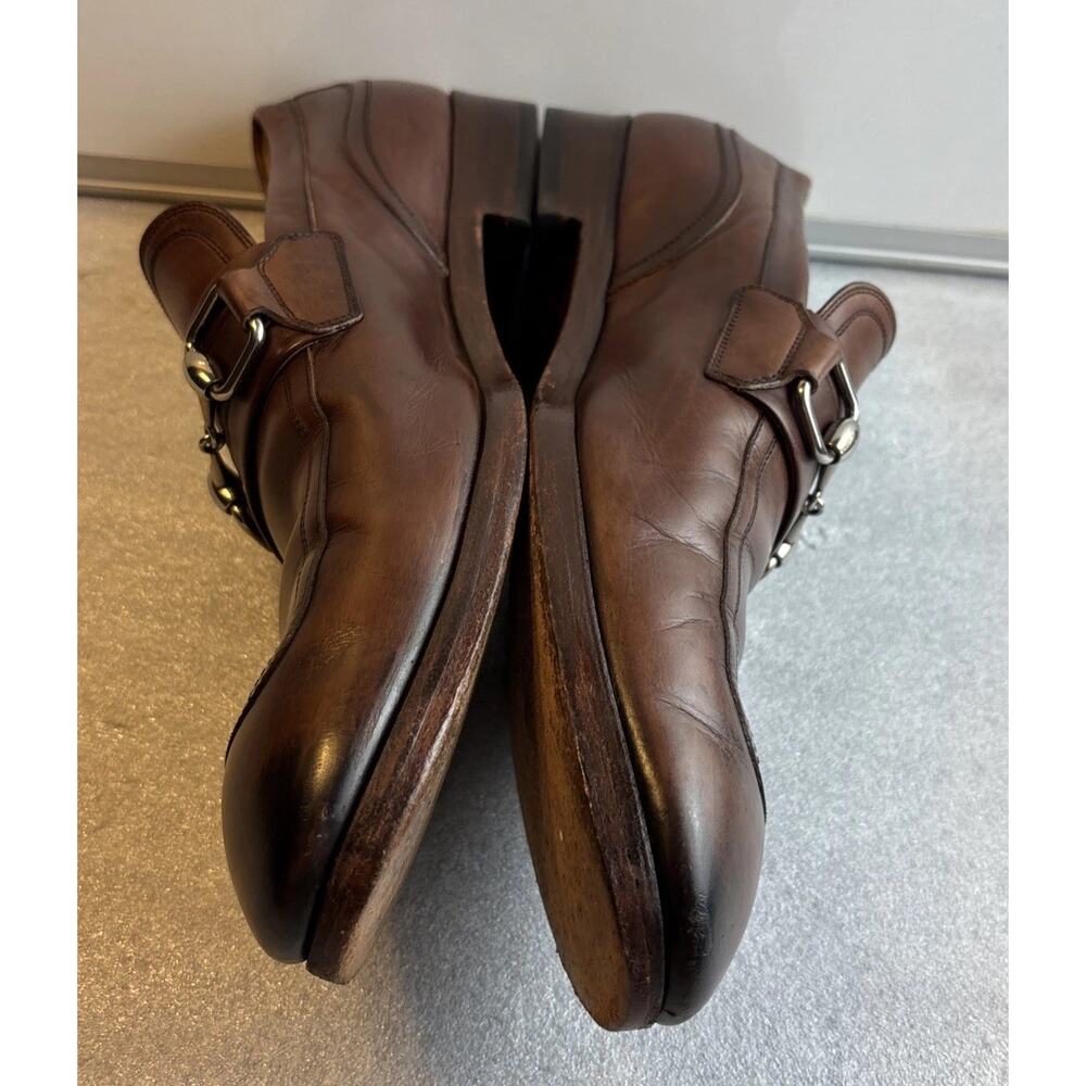 Gucci Horsebit Loafers Brown Men 8.5 Slip-On Leather Italy 337043 - Picture 9 of 11